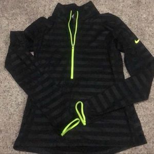 Nike Pro dri fit black half zip pullover